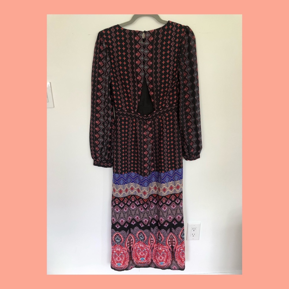 NEW F21 Print Midi Dress - Picture 2 of 4